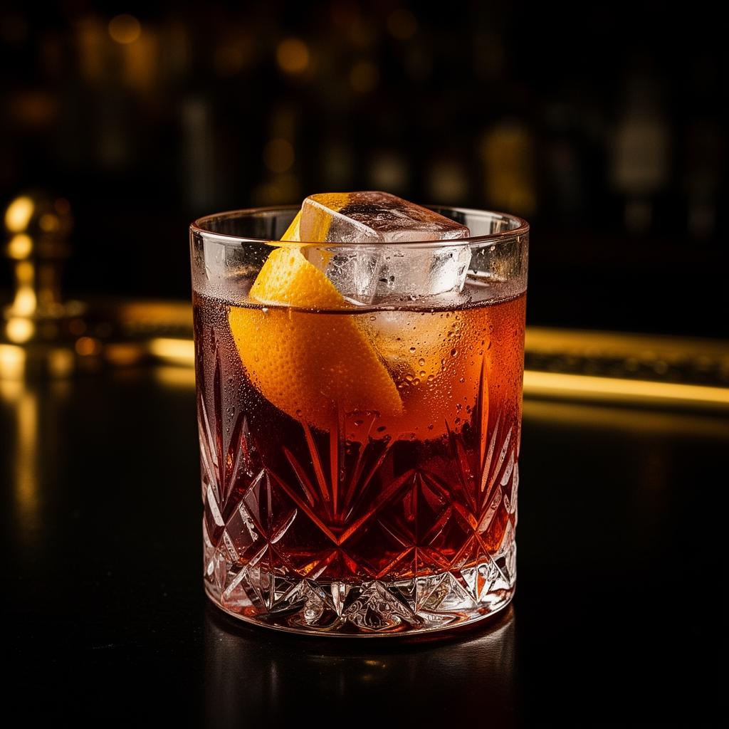 Koktajl negroni w krysztale