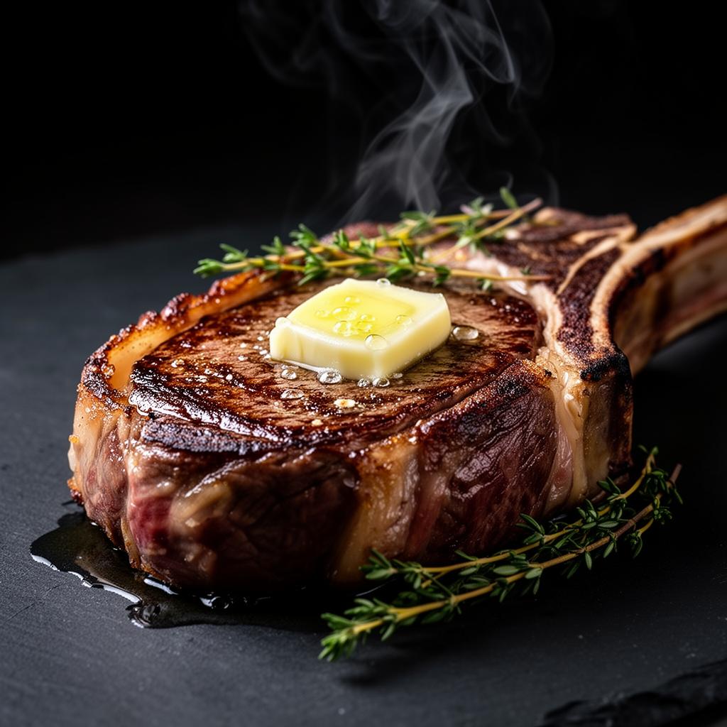 Rib-eye z masłem szpikowym